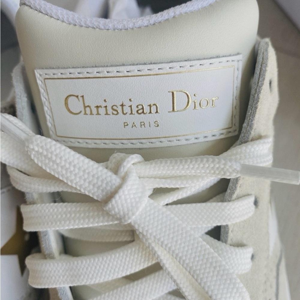 Dior Star Platform Sneakers Light Beige Suede Calfskin Leather - Picture 9 of 16